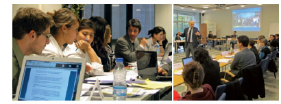 face-to-face session during a workshop Simulation PCM